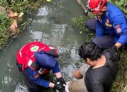 Diduga Alami Epilepsi Pengendara Motor Tejatuh Ke Sungai